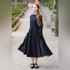 Son De Flor Classic Dress in Black Pansy